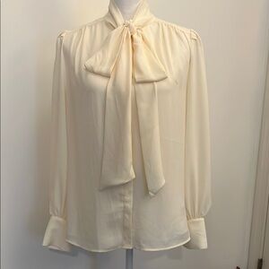 Timeless Ralph Lauren Blouse with Bow Tie and Beautiful Detailing